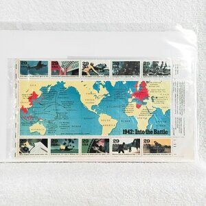 Fully Intact 1991 second sheet in a Series of WWII 50th 1924.. Sheet of Stamps!!